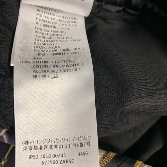 GUCCI Gold Black Stripe Acetate Joggers Shorts - Picture 7 of 9